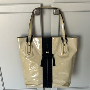 Salvatore Ferragamo patent leather tote bag